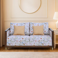 HC Two Seater Sofa – Elegant Printed Upholstery