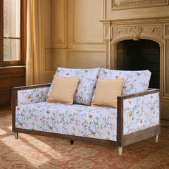 HC Two Seater Sofa – Elegant Printed Upholstery