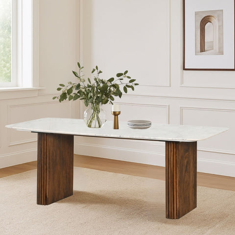 Karlen Reed 6-Seater Dining Table with Marble Top