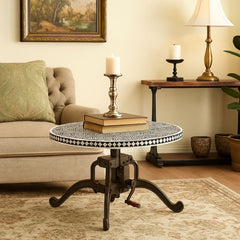 Maddox Adjustable Bone Inlay Coffee Table