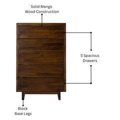 Conall Mango Wood Chest of Drawers