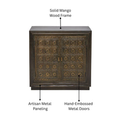 Jaree Hand-Embossed Metal Cabinet