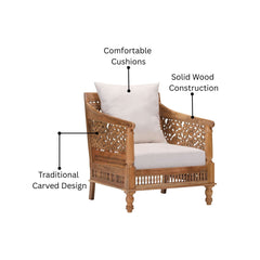 Niota Traditional Armchair in Mango Wood