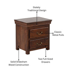 Heritage Manor Solid Wood Bedside