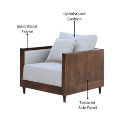 Reed Single Seater Sofa – Modern Minimalist Design