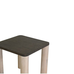 Oak Wood Lamp Table with Black Top