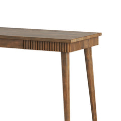Mango Wood Writing Desk with Fluted Detailing