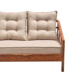 Blue City 3-Seater Wooden Sofa