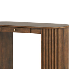 Mango Wood Writing Desk with Fluted Panel Legs