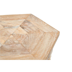 Scarlatti Carved Hexagonal Side Table