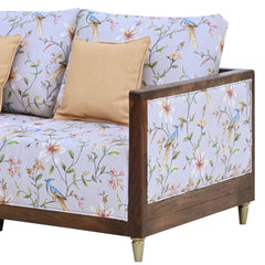 HC Two Seater Sofa – Elegant Printed Upholstery