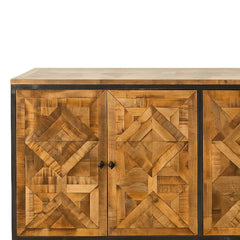 Ezra 4-Door Sideboard in Mango Wood & Iron