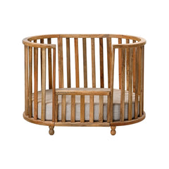 Natural Finish Wooden Baby Crib