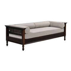 Classic Sheesham Wood Day Bed with Fabric Upholstery