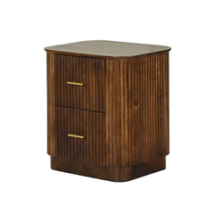 Reed Mango Wood Bedside Table