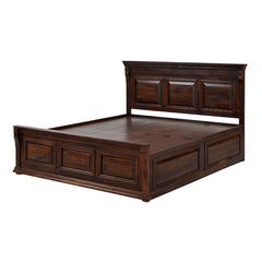 The Heritage Manor Sheesham Wood Drawers Storage Bed