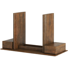 Contemporary Mango Wood Writing Desk with Dual Drawers