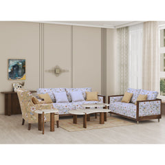 HC Two Seater Sofa – Elegant Printed Upholstery