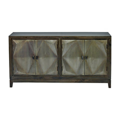 Contemporary Classical Mango Wood & Iron Sideboard