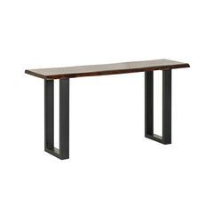 Sheesham Wood Console Table with Sleek Metal Legs