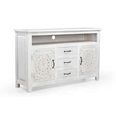 Carved Lace Media Sideboard