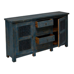 Guru Rustic Blue Mango Wood Sideboard