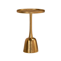 Sculptural Gold Finish End Table
