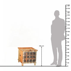 Print Block Multi-Tone Mango Wood Lamp Table