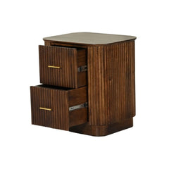 Reed Mango Wood Bedside Table