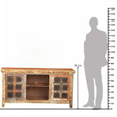 Print Block Rustic Mango Wood Entertainment Sideboard