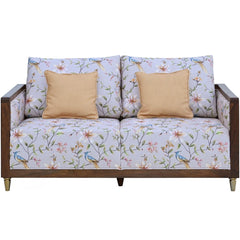 HC Two Seater Sofa – Elegant Printed Upholstery