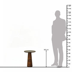 Contemporary Ribbed Wooden End Table