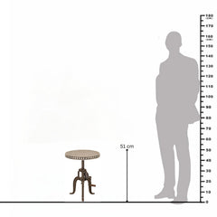 Maddox Adjustable Bone Inlay Side Table