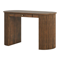 Mango Wood Writing Desk with Fluted Panel Legs