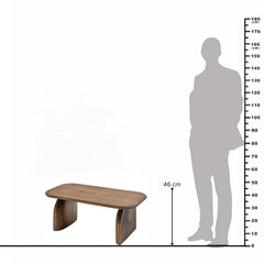 Derryn Coffee Table with Sculpted Wooden Legs