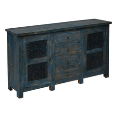 Guru Rustic Blue Mango Wood Sideboard