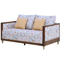 HC Two Seater Sofa – Elegant Printed Upholstery