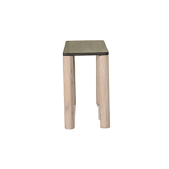 Oak Wood Console Table with Black Top