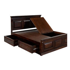 The Heritage Manor Sheesham Wood Drawers Storage Bed