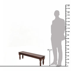 Lata Sheesham Wood Hand-Carved Dining Bench