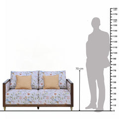 HC Two Seater Sofa – Elegant Printed Upholstery
