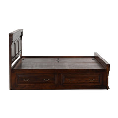 The Heritage Manor Sheesham Wood Drawers Storage Bed