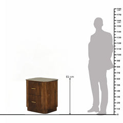 Reed Mango Wood Bedside Table