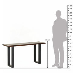 Sheesham Wood Console Table with Sleek Metal Legs