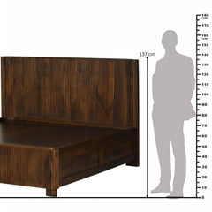 Reed Mango Wood King Storage Bed