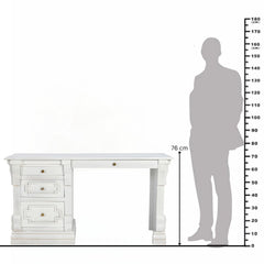 Vintage Belli White Solid Wood Writing Desk