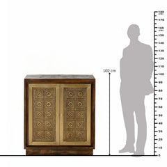 Kittur Mango Wood Shoe Cabinet