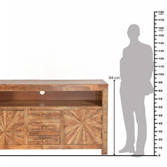 The Cayley Geometric 3-Drawer Media Sideboard