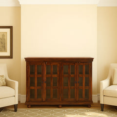 24 Glass Sheesham Sideboard