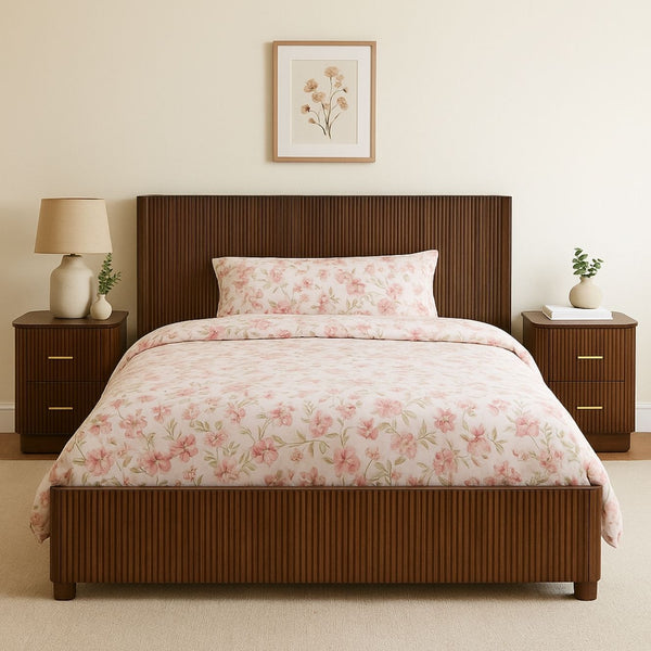 Reed Mango Wood Queen Bed With Storage